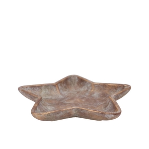 Concrete Golden Star Plate 35x35x5cm Nm
