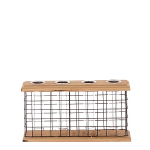 Glass Bottle Lodge+4tube 23*6*12cm