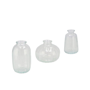 Dayah Transparent Glass Bottle S/3 7x11cm