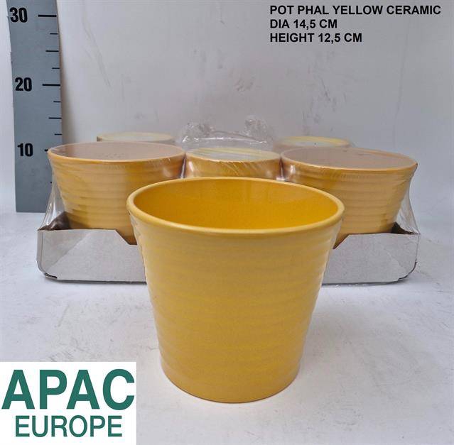 DECO POT YELLOW P14