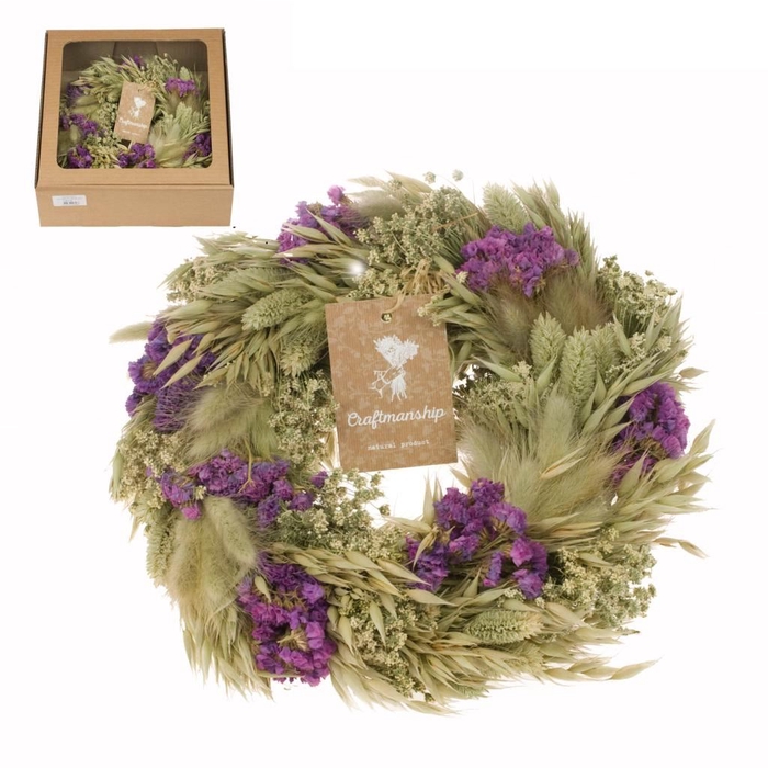 <h4>Wreath Janice 30cm natural pink</h4>