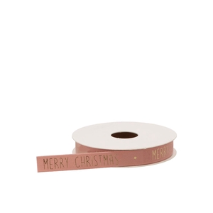 Ribbon Velvet Christmas 12 Roze 5mx15mm