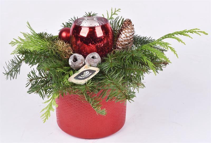 <h4>Keramiek pot rood 14cm</h4>