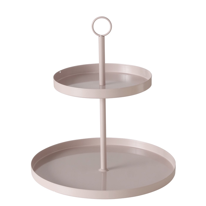 <h4>Tiered tray Samina, Decoration, H 33 cm, Iron laquered, Single-colour iron laquered beige</h4>