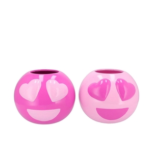 Smiley Lovely Pink Mix Vase Ass 21x21x18cm Nm
