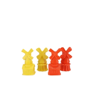 Holland Yellow/orange Vase Mill Ass 6x6x13cm Nm