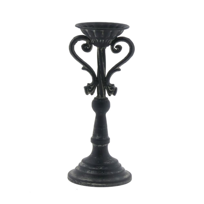 <h4>Candleholder 10x25 Ant. Black</h4>