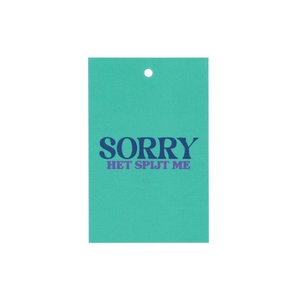 Gift Bouquet Card Sorry Green 6x9cm P/25