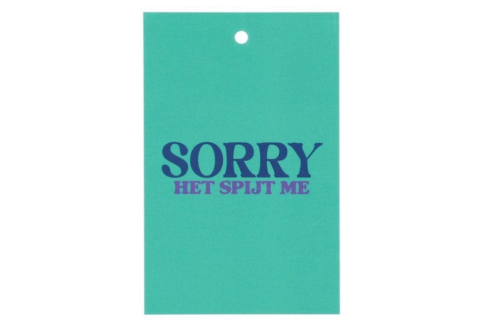 <h4>Gift Bouquet Card Sorry Green 6x9cm P/25</h4>
