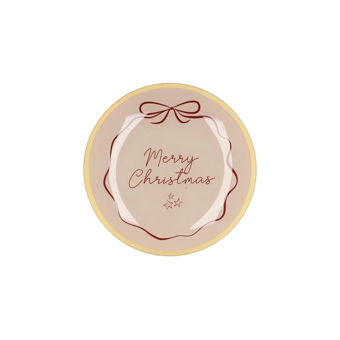 <h4>Plate Round Merry Christmas 18x18x2cm</h4>