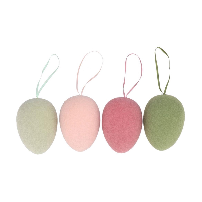 <h4>Easter Flock Summer Blush Egg Hanger Ass 11x11x15cm</h4>