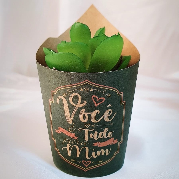 CACHEPOT KRAFT 10 CM X 06 CM C/20 VOCE E TUDO PRA MIM