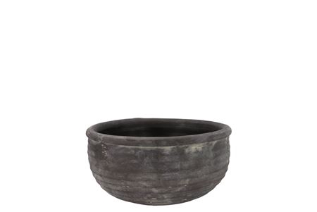 <h4>Gamla Grey Bowl Structure Stripe 19x19x12cm</h4>