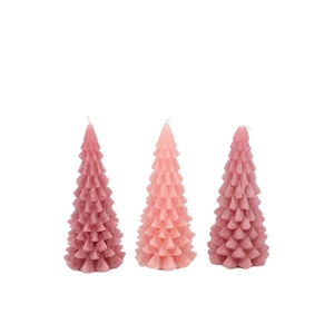 Frosty Sweets Pink Mix X-mas Tree Candle 6x12cm Ass