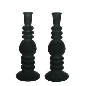 Glas Candle vaas velvet d09*23cm