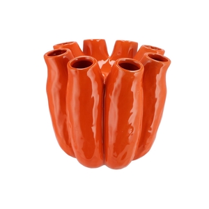 Luna Orange Tube Vase 28x28cm Nm