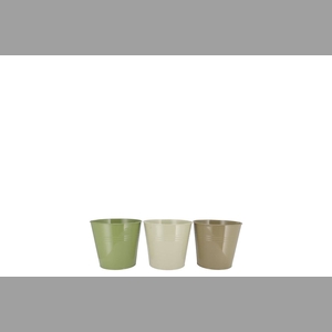 Zinc Summer Green Mix Bucket Basic Ass 12x10x8cm