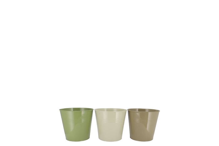 <h4>Zinc Summer Green Mix Bucket Basic Ass 12x10x8cm</h4>