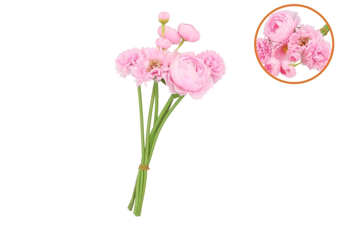 Silk Flowers Ass Light Pink 23cm