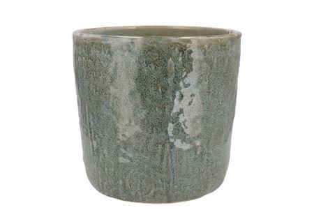 <h4>Iron Stone Light Blue Glazed Pot 19x17cm</h4>