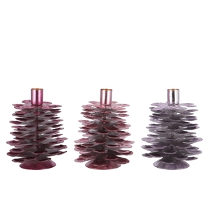 Cosmo Sweets Lila Mix Candle Holder Pine Cone Ass 12x12x15cm