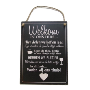 Wall Hanger Metal Welkom Huis