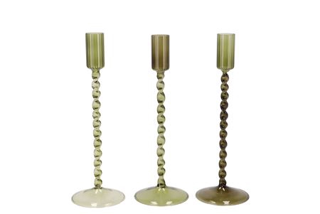 <h4>Jules Summer Green Mix Candle Holder Ass 9x20cm</h4>