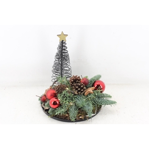 arr5 Kerst MB - Zink rond kboom red led