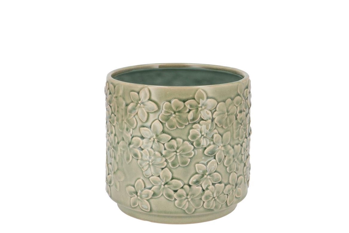 <h4>Liv Green Flower Pot 12x12x11cm</h4>