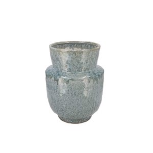 Iron Stone Blue Vase 21x21x27cm Nm