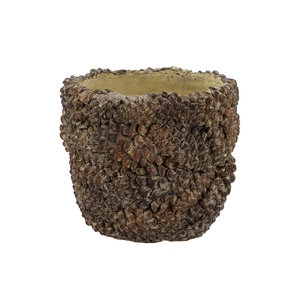 Concrete Natural Pinecone Pot Round 19x19x16cm Nm