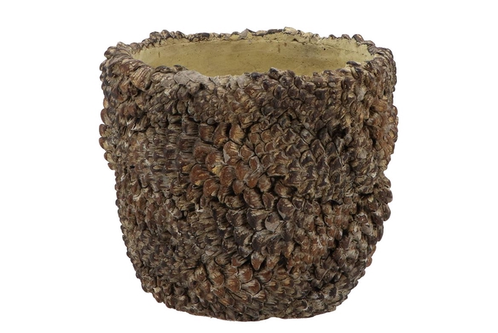 <h4>Concrete Natural Pinecone Pot Round 19x19x16cm Nm</h4>