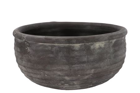 <h4>Gamla Grey Bowl Structure Stripe 35x35x17cm</h4>