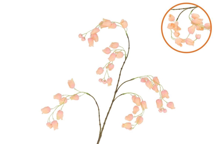 Silk Bellflower Salmon 88cm