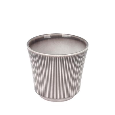 Pot delphi ceramic ø12xh11cm warm gray glossy