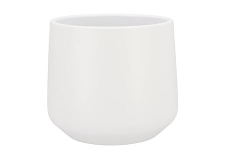 <h4>Ceramic White Matt Pot Berlin 18cm</h4>