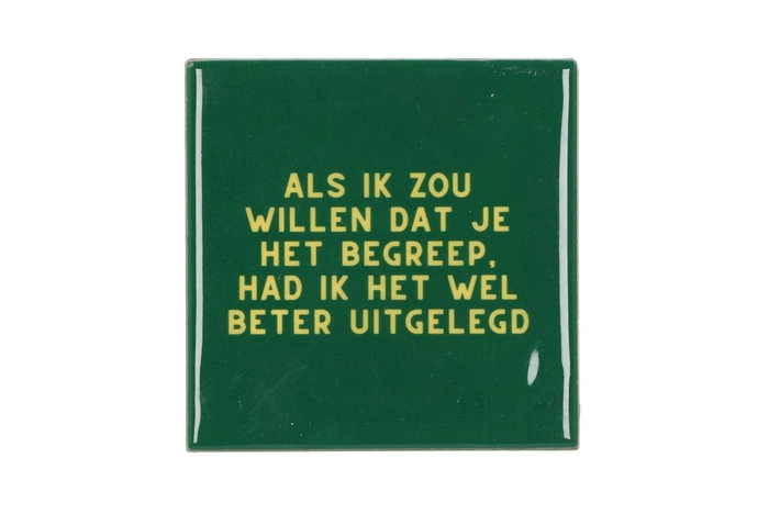 <h4>Tile Als Ik Zou Willen Green 10x10x1cm</h4>