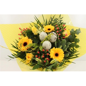 Boeket Roos Sp. Geel Pasen