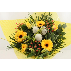 Boeket Roos Sp. Geel Pasen
