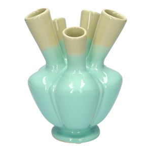 Vase Talia1 d15.5xh21 green/l.blue