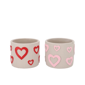 Juul Pink Red Pot Heart Ass 13x13x11cm