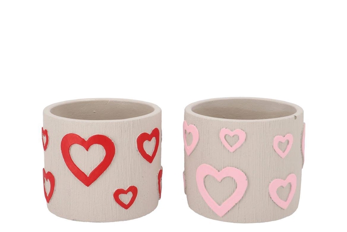 <h4>Juul Pink Red Pot Heart Ass 13x13x11cm</h4>