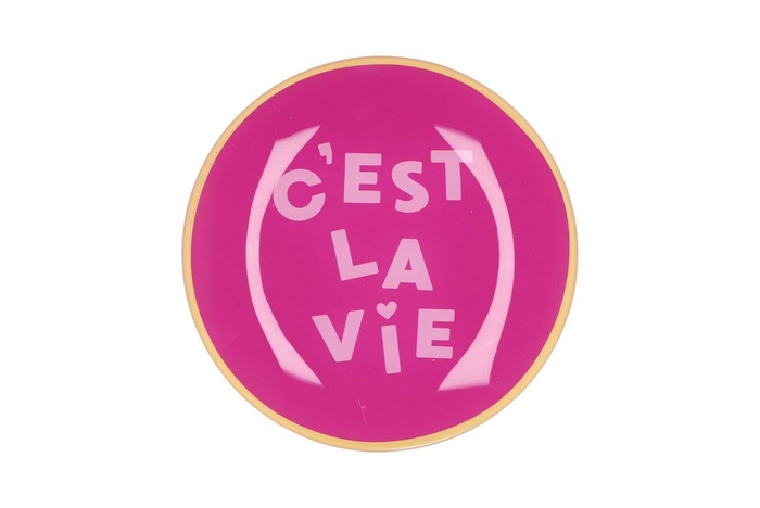 <h4>Plate Round Cést La Vie 18x18x2cm</h4>
