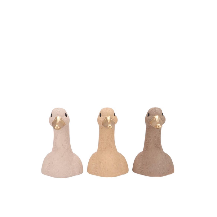 <h4>Easter Duck Head Natural Brown Mix Ass 9x10x14cm Nm</h4>