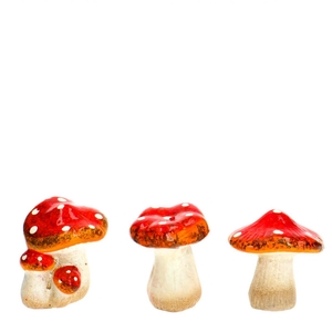 Herfst Deco paddenstoel d06*07cm