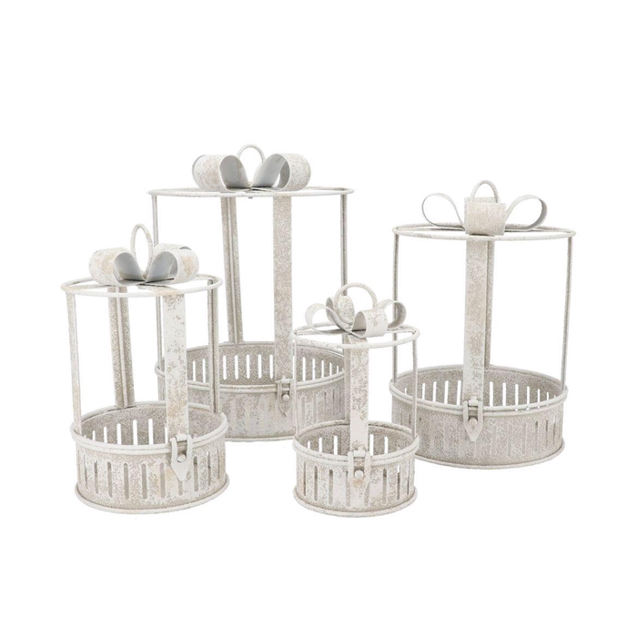 <h4>Kaya White Deco Bow S/4 25x34/20x30/15x26/12x21cm</h4>