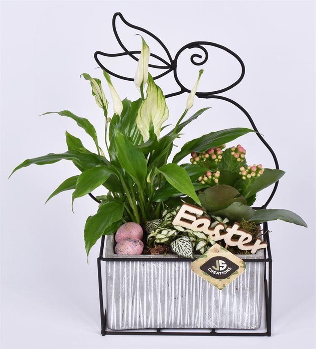 <h4>Metaal paas haas18x13cm</h4>