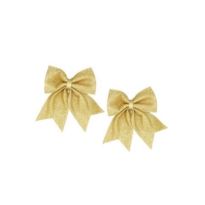Deco Shine Bow Cozy Gold 12x13cm P/2