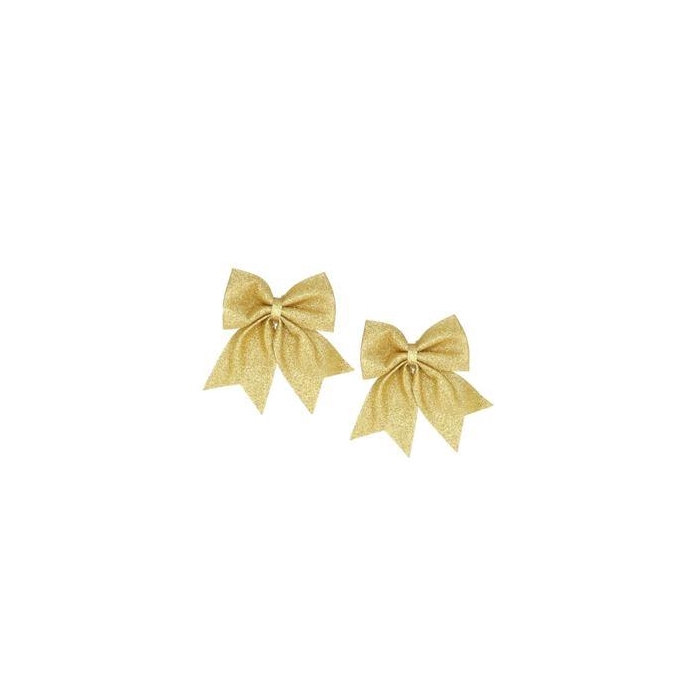 <h4>Deco Shine Bow Cozy Gold 12x13cm P/2</h4>