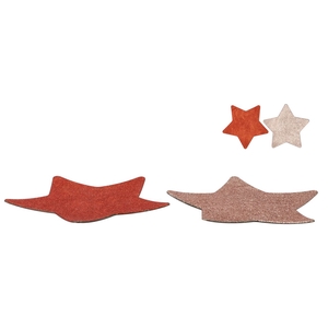 Melamine Shine Rose/copper Plate Star 28x28x1cm